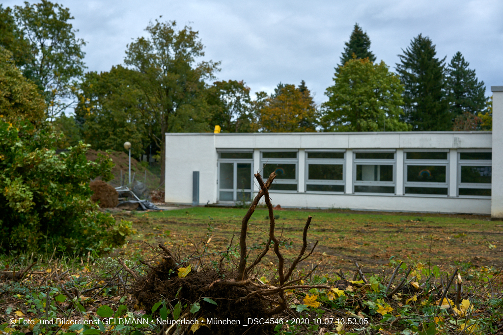 Baustelle Grundschule am Karl-Marx-Ring in Neuperlach.