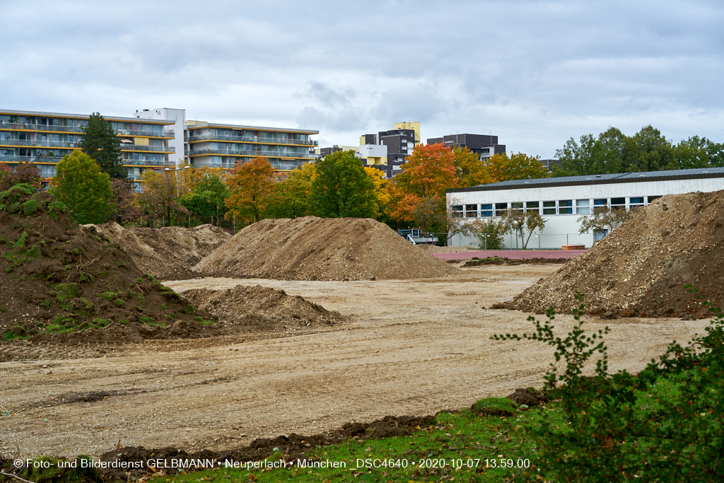 Baustelle Grundschule am Karl-Marx-Ring in Neuperlach.