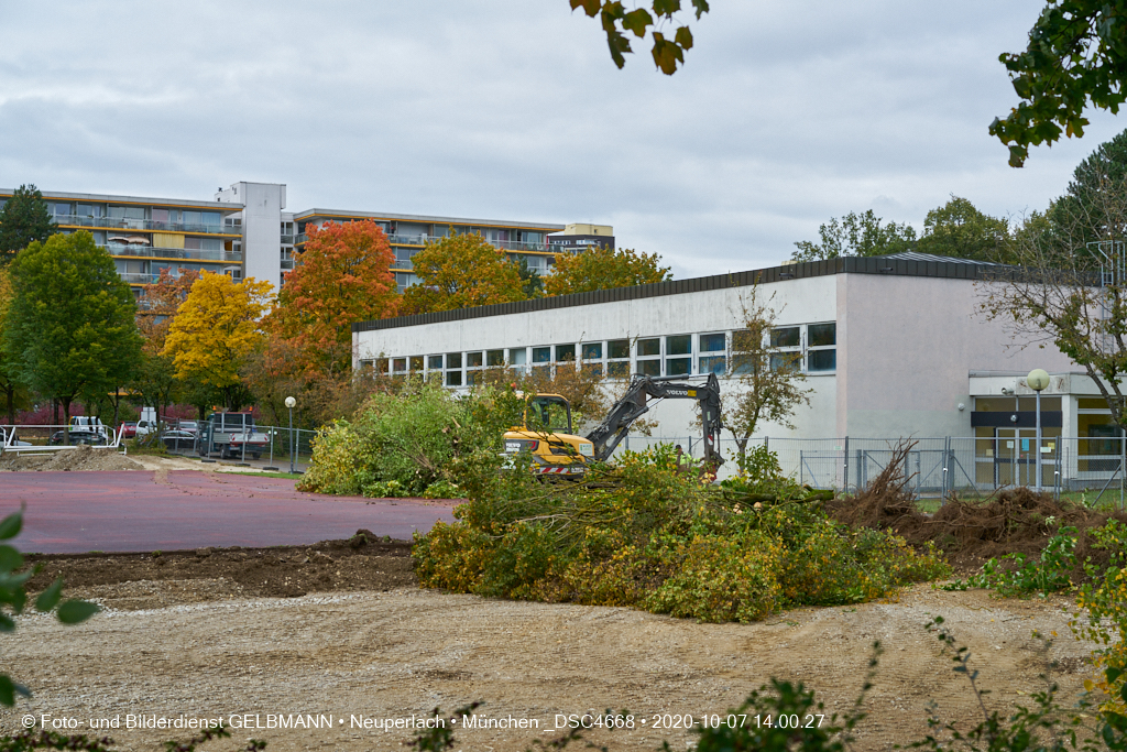 Baustelle Grundschule am Karl-Marx-Ring in Neuperlach.