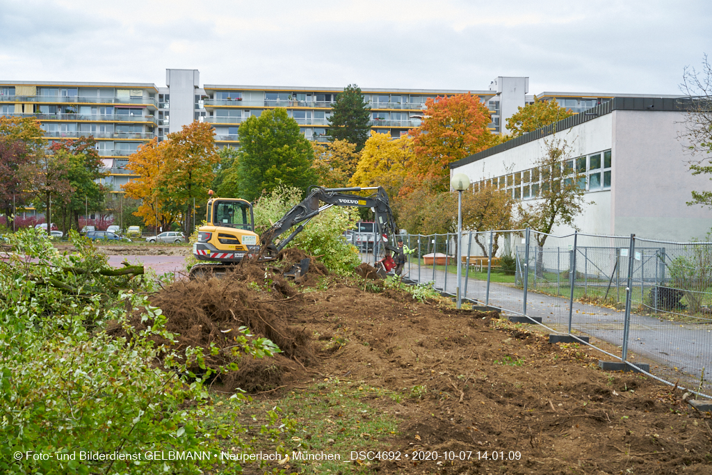 Baustelle Grundschule am Karl-Marx-Ring in Neuperlach.
