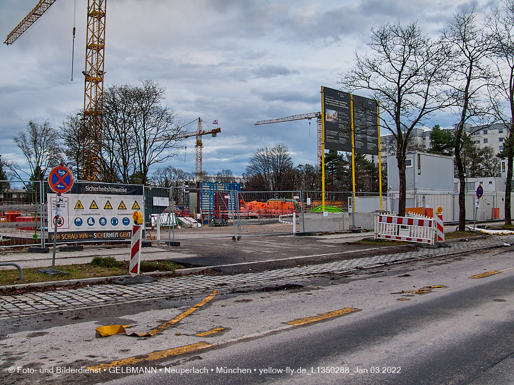 04.01.2022 - Baustelle Grundschule am Karl-Marx-Ring in Neuperlach