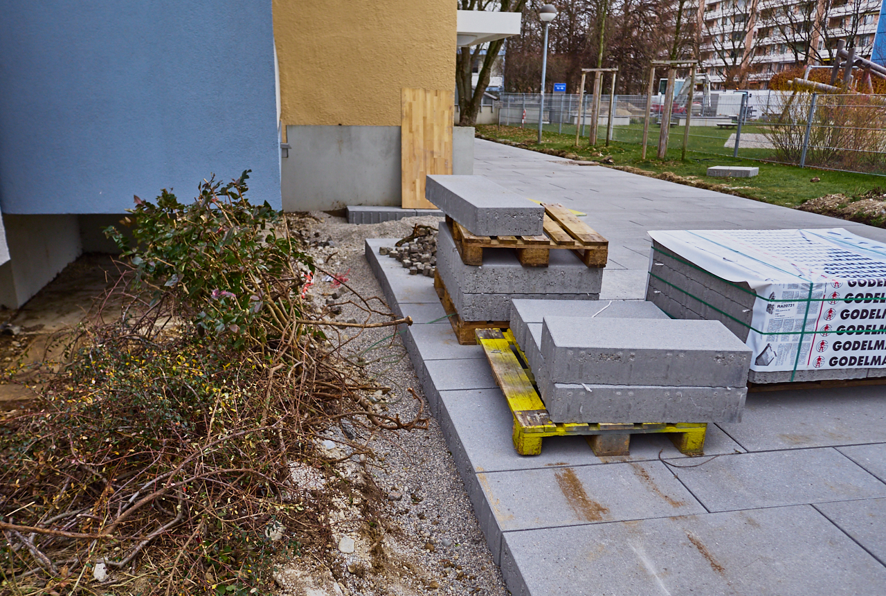 Plettstrasse mit neuen Pflastersteine am 10.12.2017