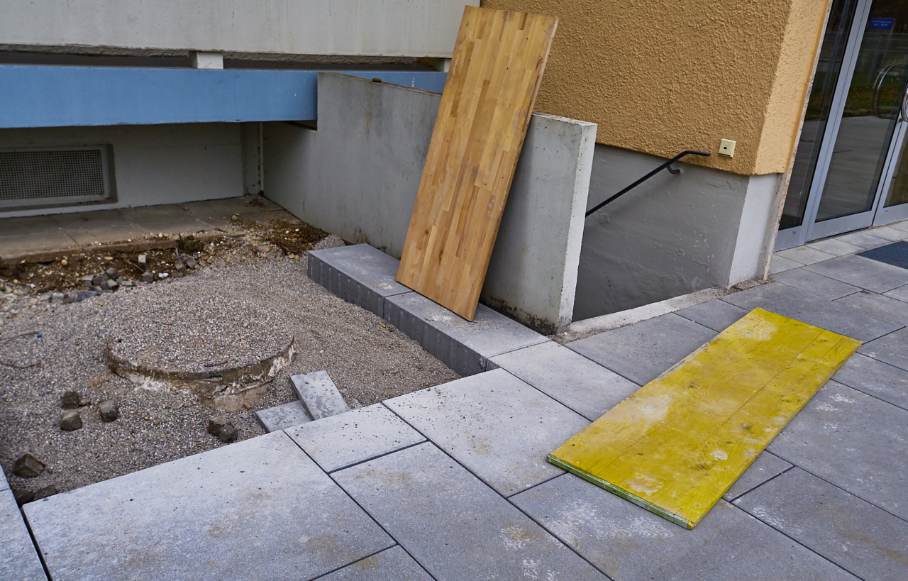 Plettstrasse mit neuen Pflastersteine am 10.12.2017