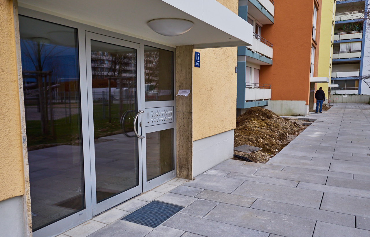 Plettstrasse mit neuen Pflastersteine am 10.12.2017