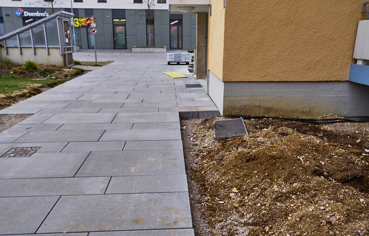 Plettstrasse mit neuen Pflastersteine am 10.12.2017