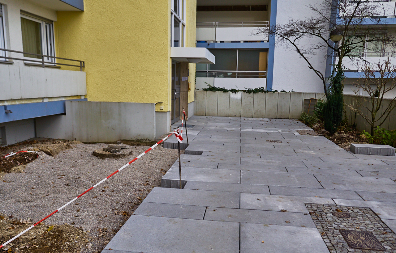 Plettstrasse mit neuen Pflastersteine am 10.12.2017