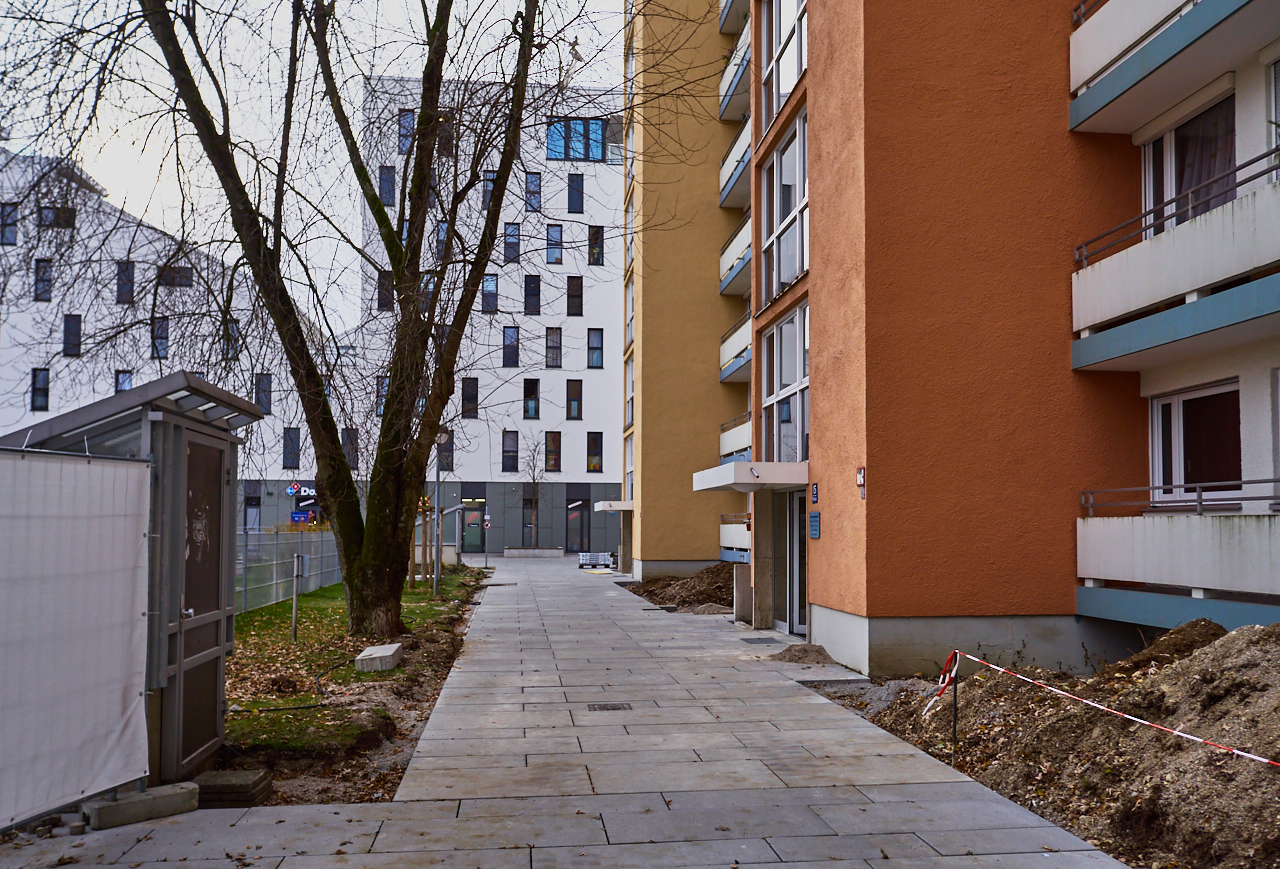 Plettstrasse mit neuen Pflastersteine am 10.12.2017