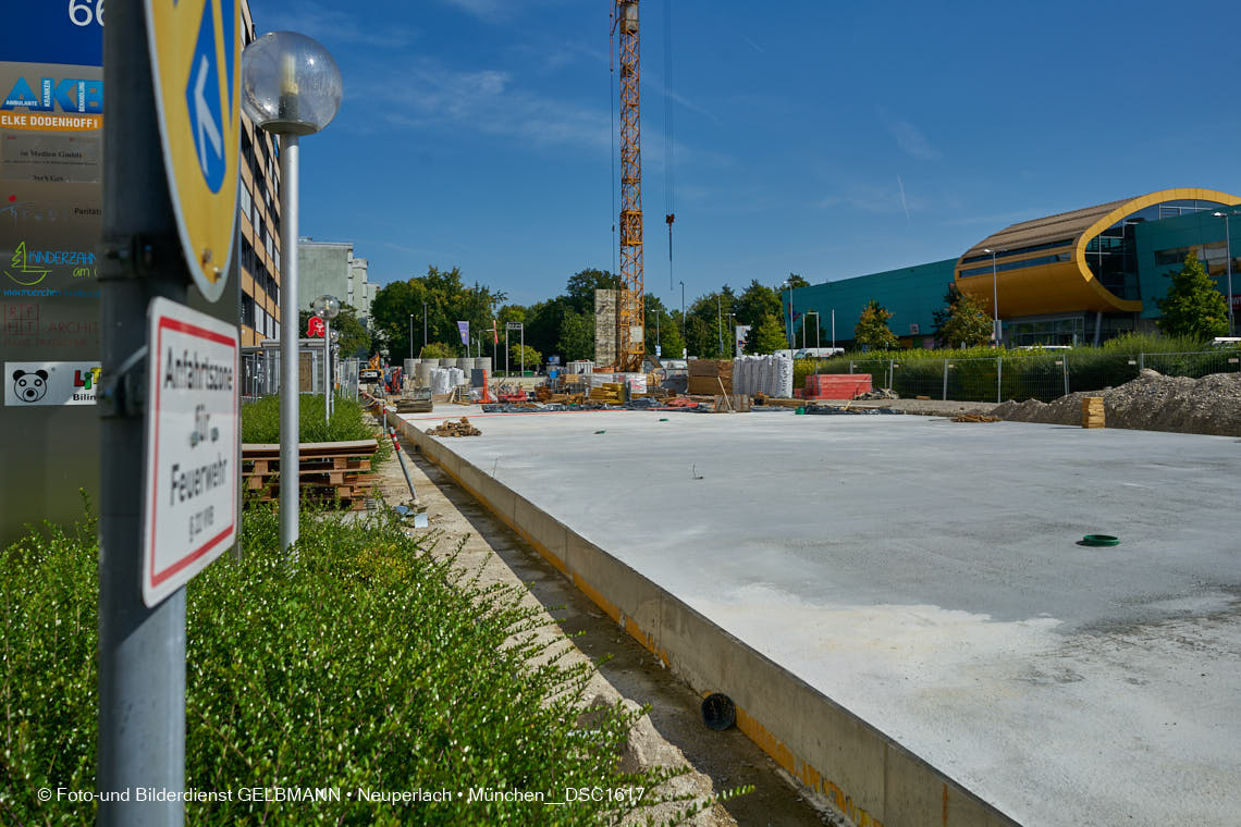 14.09.2021 - Baustelle Plettzentrum in Neuperlach