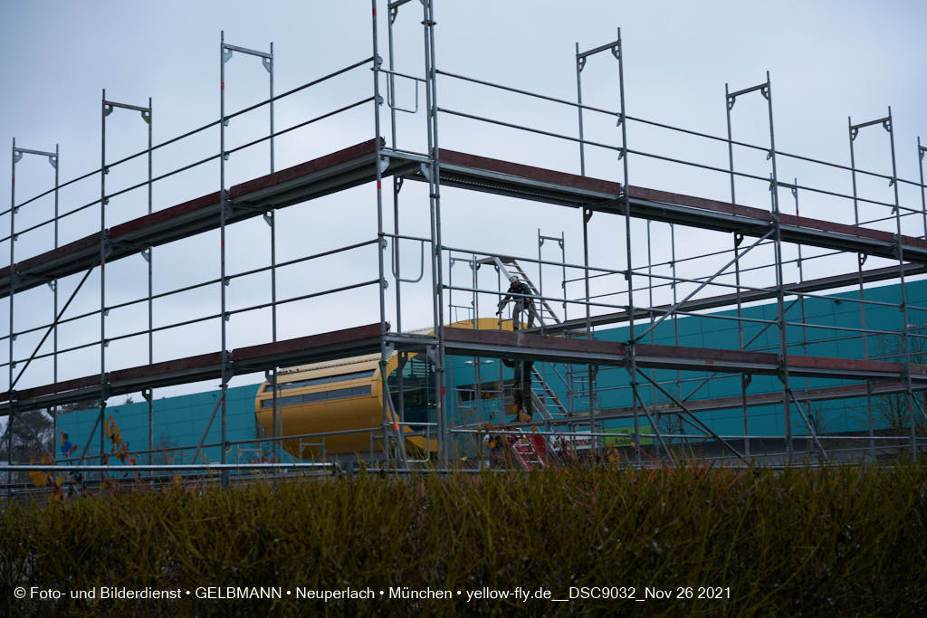 26.11.2021 - Baustelle Plettzentrum zur Montessori Schule in Neuperlach