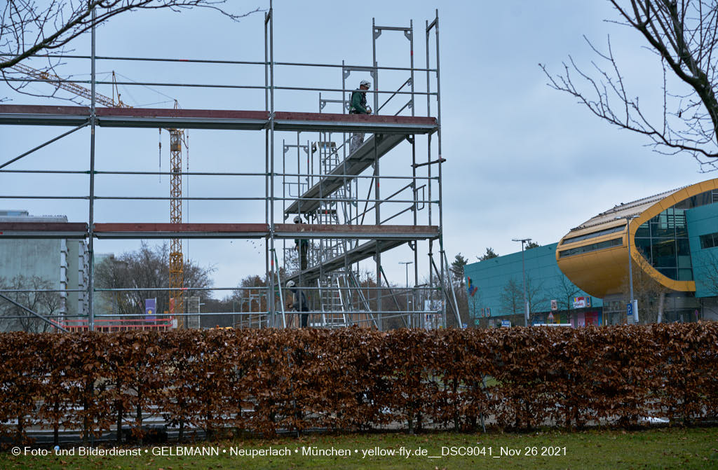 26.11.2021 - Baustelle Plettzentrum zur Montessori Schule in Neuperlach