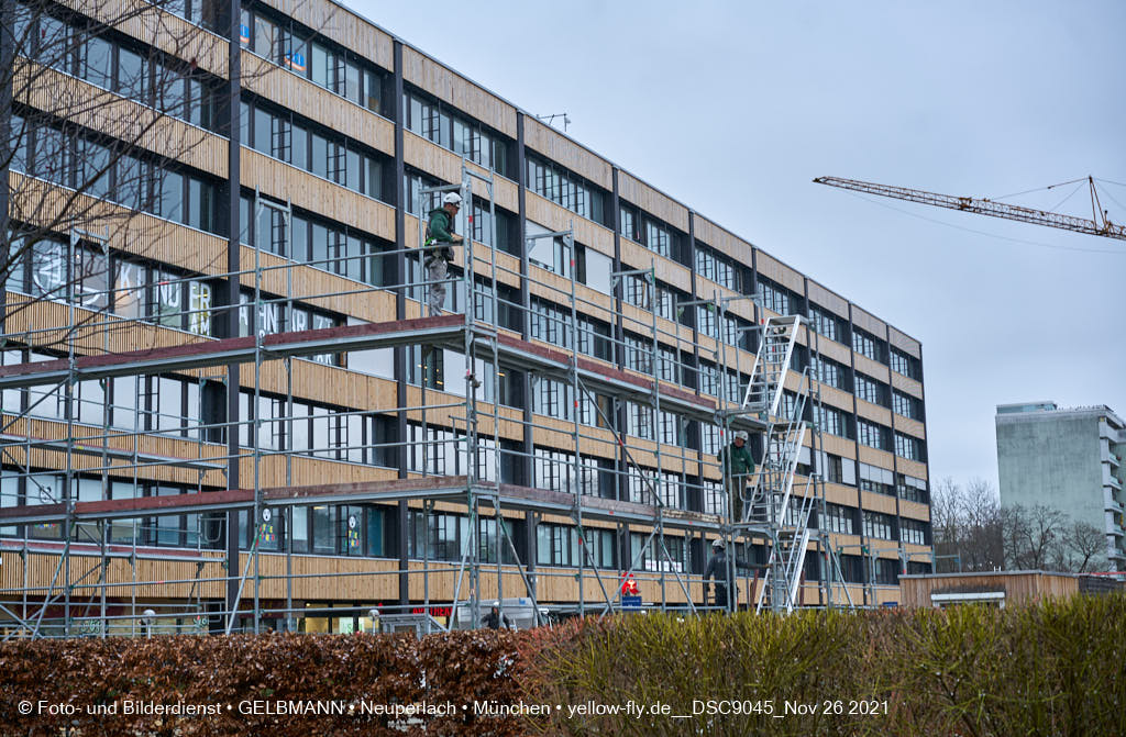 26.11.2021 - Baustelle Plettzentrum zur Montessori Schule in Neuperlach