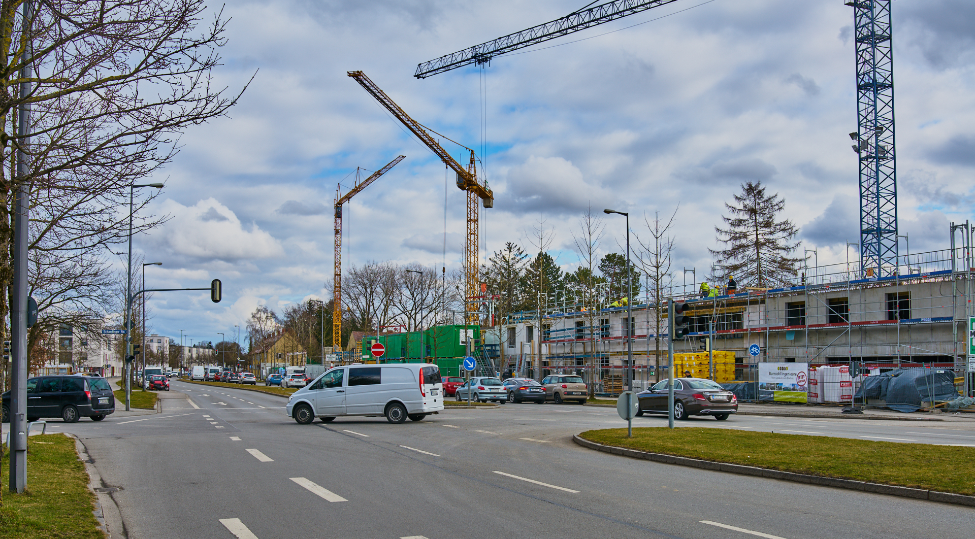 16.03.2018 - Baustelle Maikäfersiedlung in der Bad-Schachener-Straße in Neuperlach