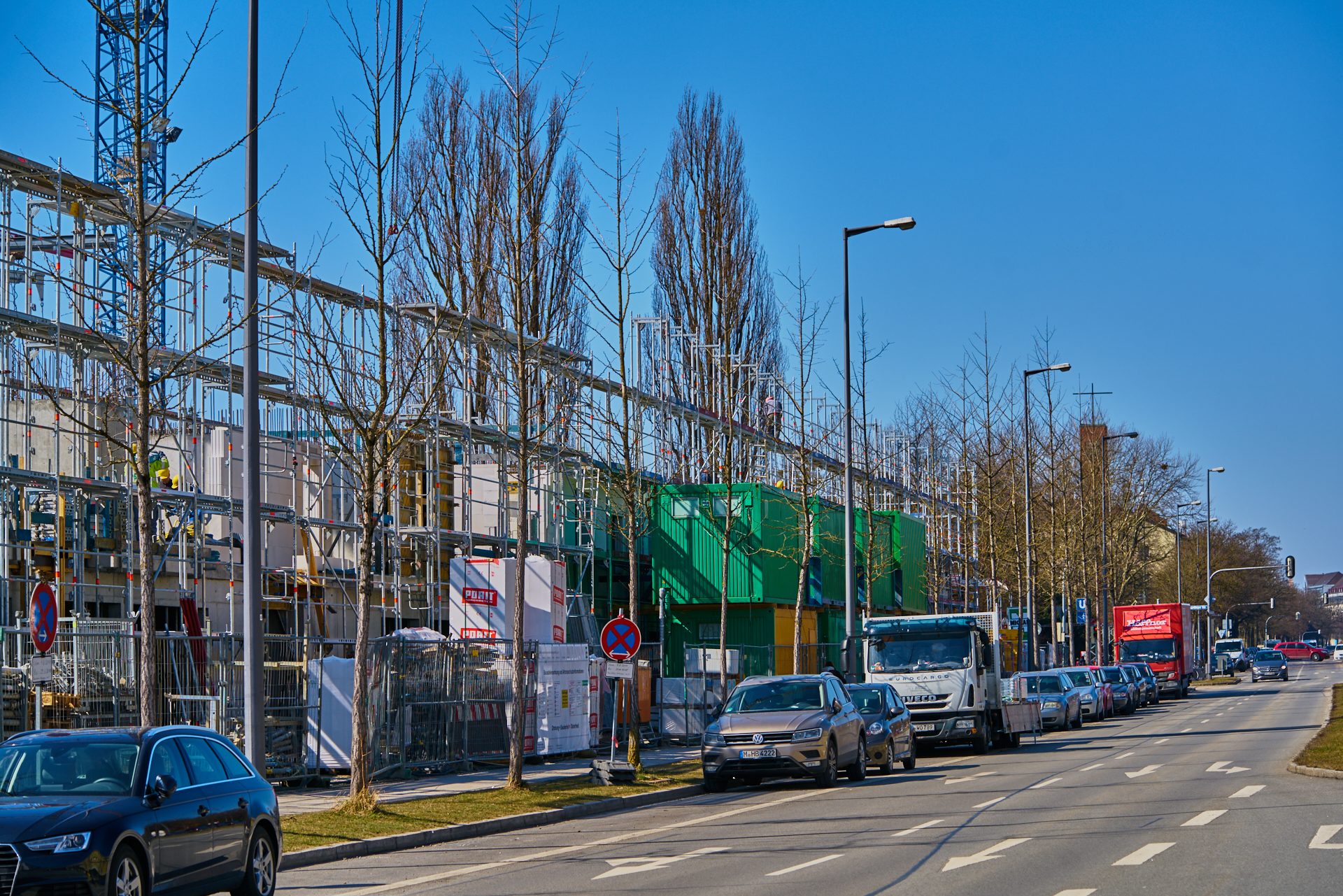 24.03.2018 - Baustelle Maikäfersiedlung in der Bad Schachener Straße in Neuperlach