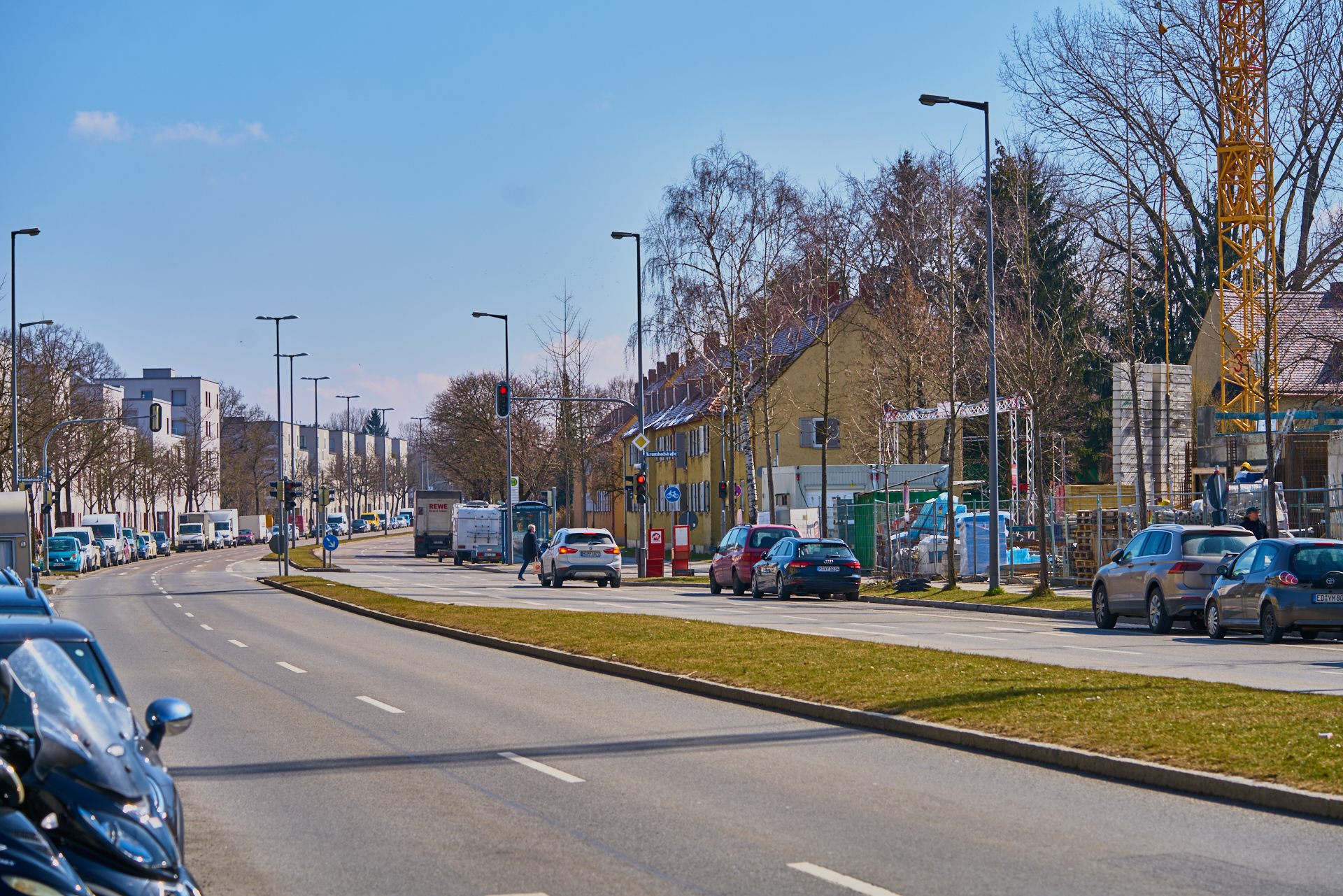 24.03.2018 - Baustelle Maikäfersiedlung in der Bad Schachener Straße in Neuperlach