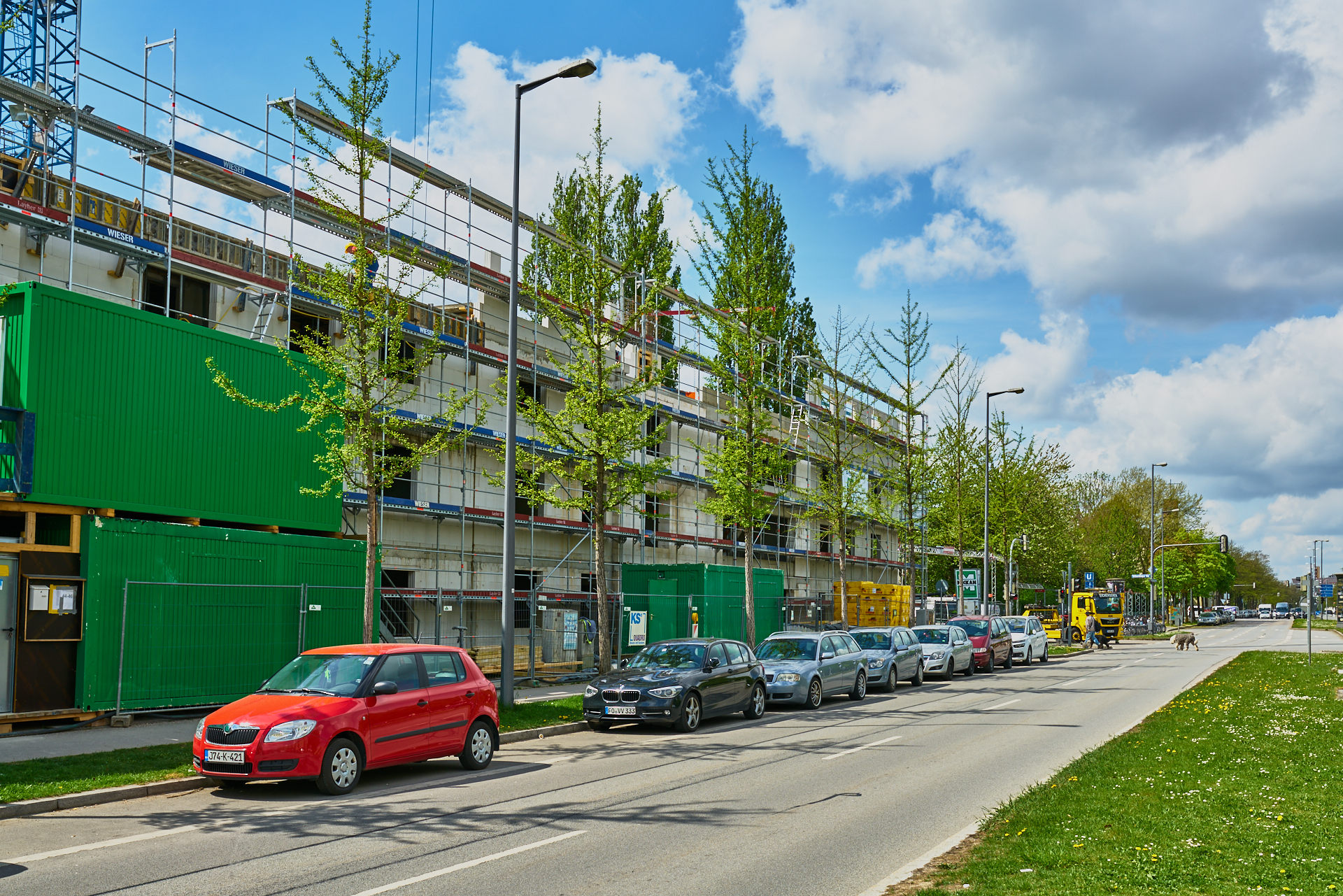 24.04.2018 - Baustelle Maikäfersiedlung in der Bad Schachener Straße in Neuperlach