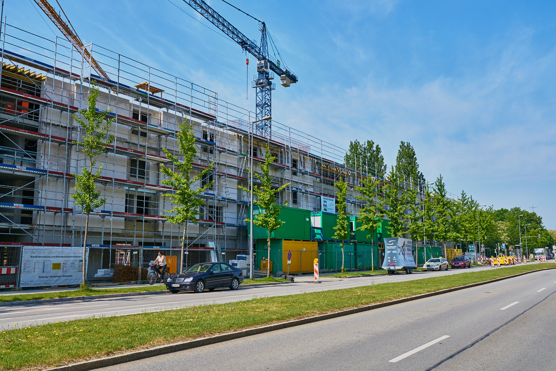 19.05.2018 - Baustelle Maikäfersiedlung in der Bad Schachener Straße in Neuperlach
