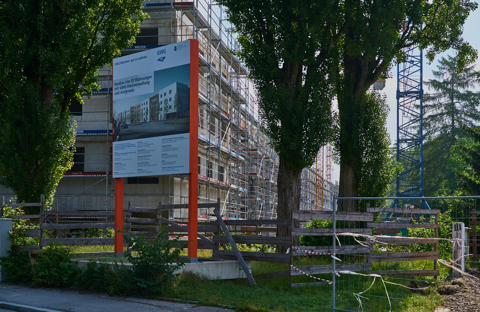 08.06.2018 - Baustelle Maikäfersiedlung in der Bad Schachener Straße in Neuperlach