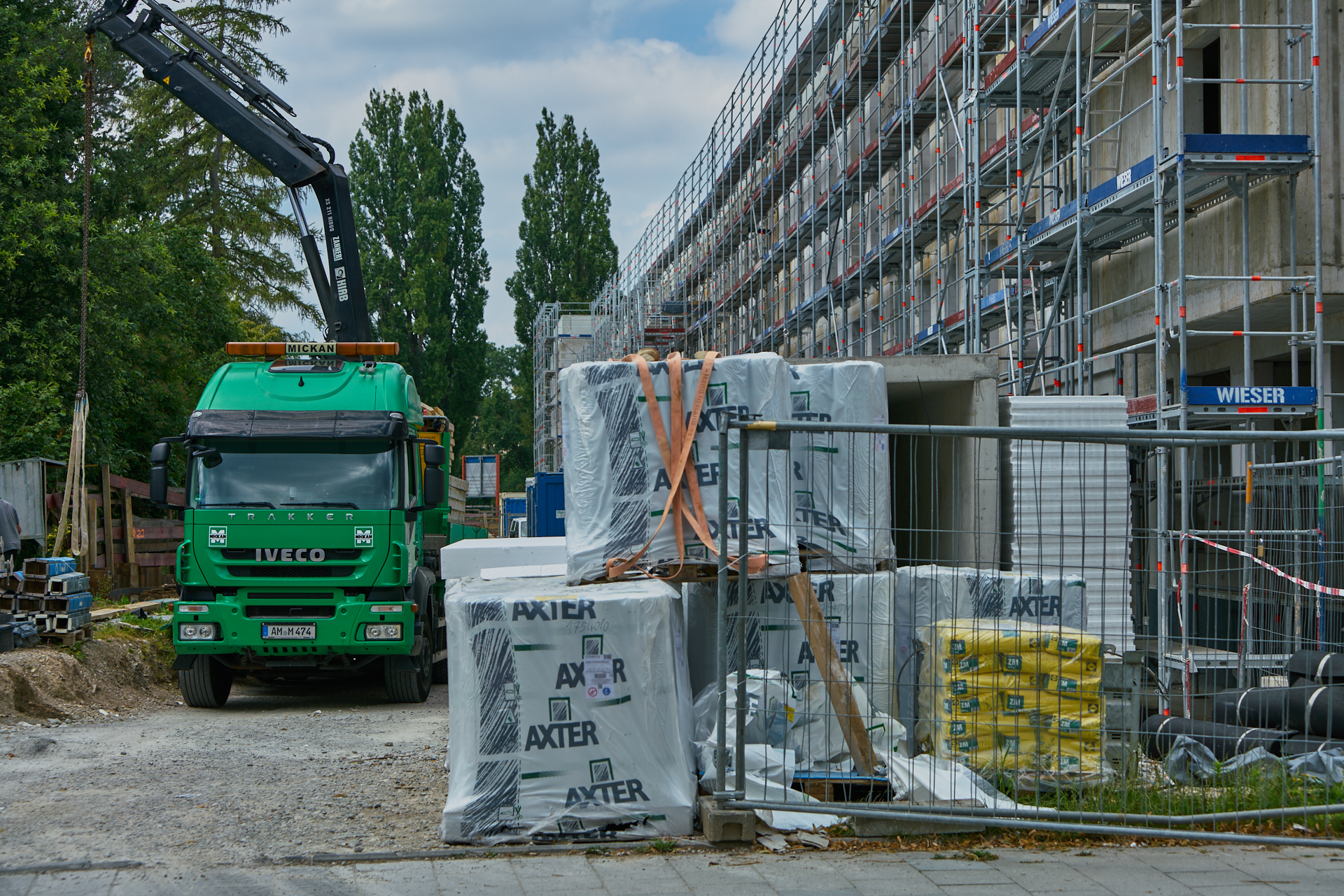 12.07.2018 - Baustelle Maikäfersiedlung in der Bad Schachener Straße in Neuperlach