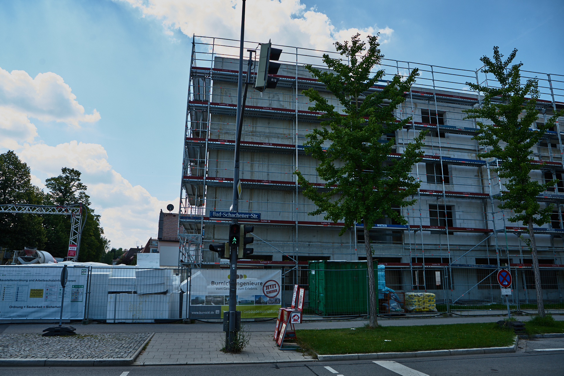 30.07.2018 - Baustelle Maikäfersiedlung in der Bad Schachener Straße in Neuperlach