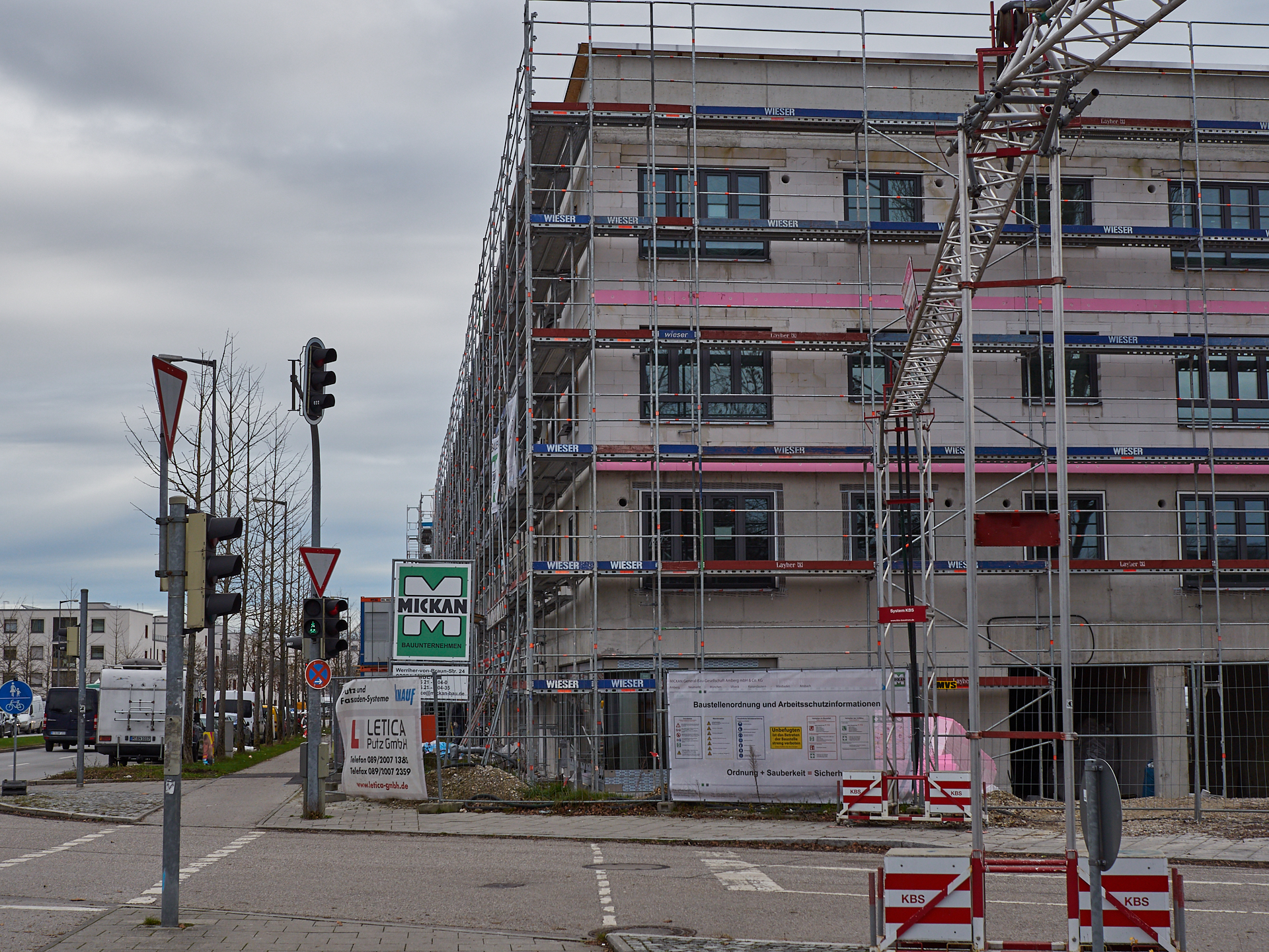 07.12.2018 - Baustelle Maikäfersiedlung in der Bad Schachener Straße in Neuperlach