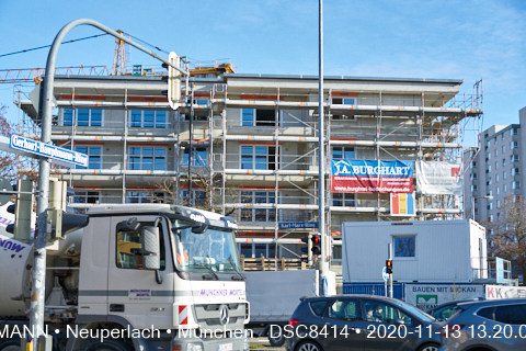 13.11.2020 - Aufstockungsbaustelle Oskar-Maria-Graf-Ring in Neuperlach