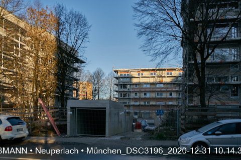 31.12.2020 - Aufstockungsbaustelle Oskar-Maria-Graf-Ring in Neuperlach