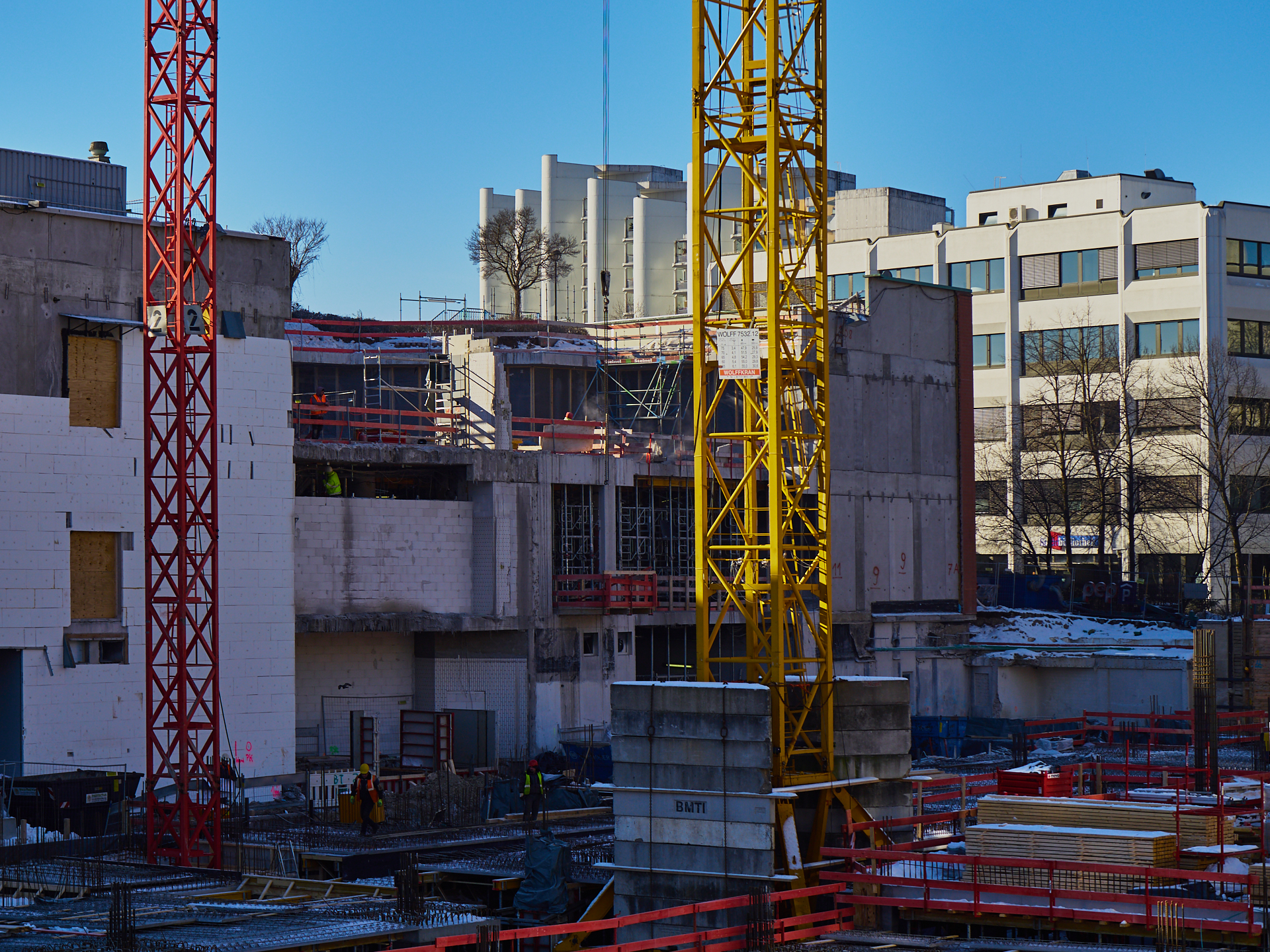 Neuperlach - Die PEP-BAUSTELLE am 27.01.2017